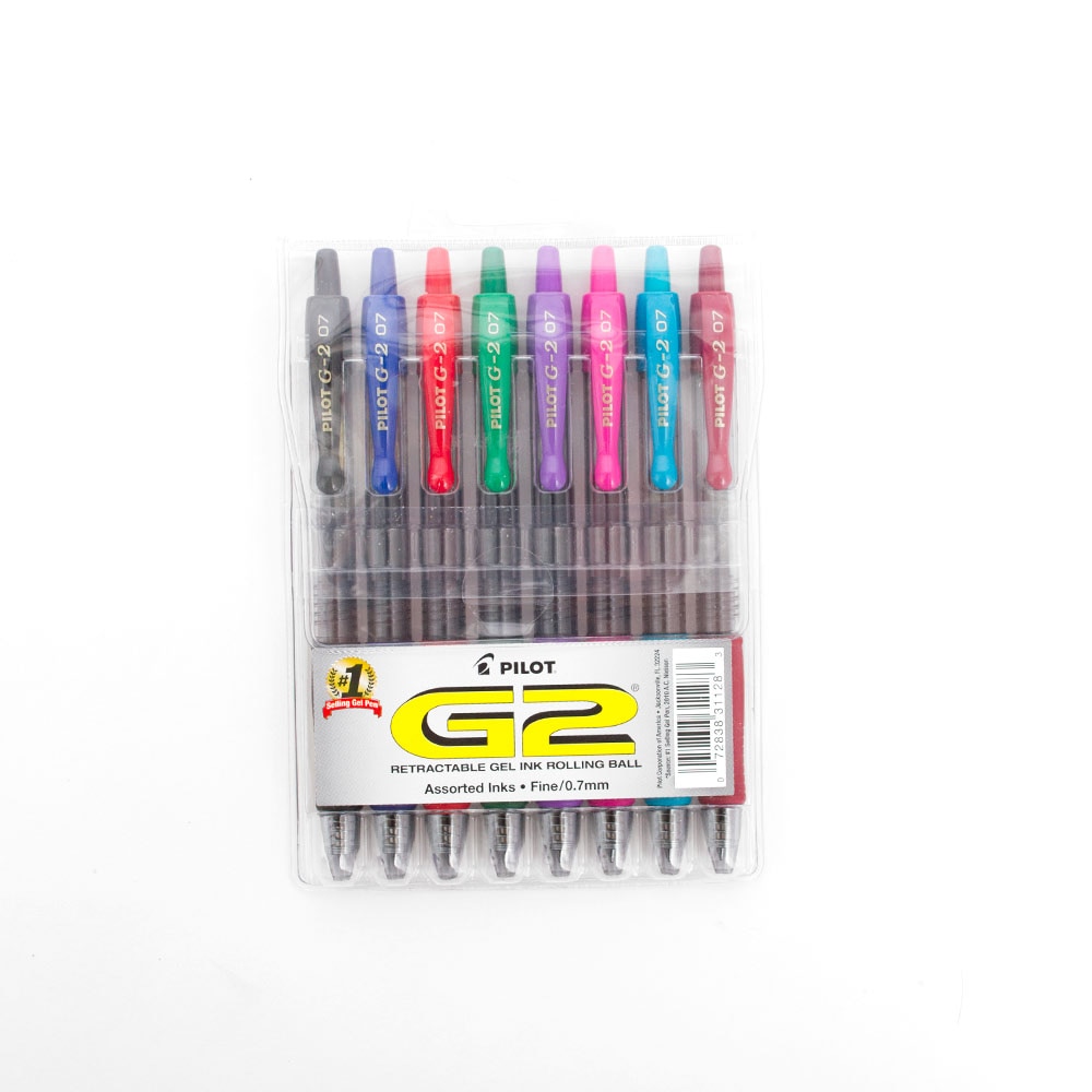 Pilot, G2, Retractable, Gel Ink, Pen, 8 Pack